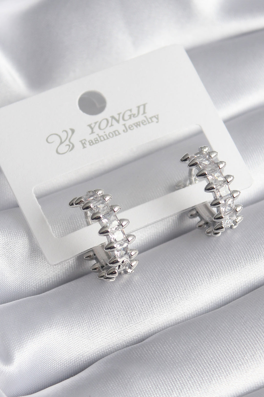 EBJ Rice Silver Color Zircon Stone Waterway Model Women's Earring - Freiburg im Breisgau