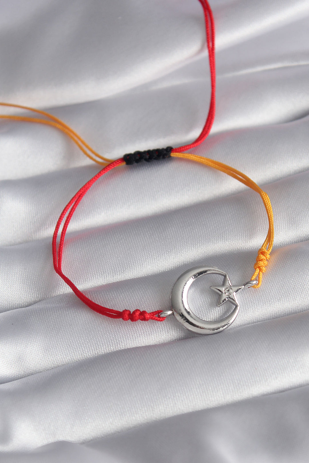 EBJ Yellow Red String Silver Crescent Star Figure Unisex Model Bracelet - Cannock