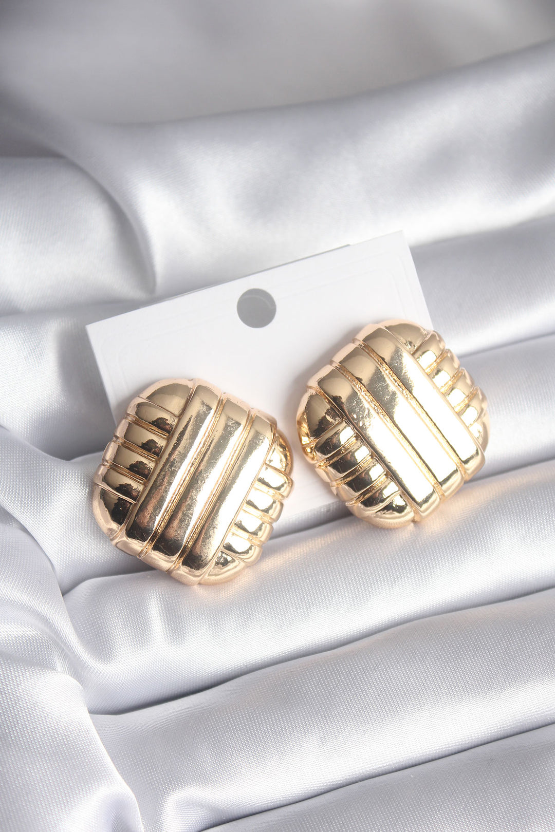 EBJ Rice Gold Color Processing Detail Women's Earrings - Grugliasco