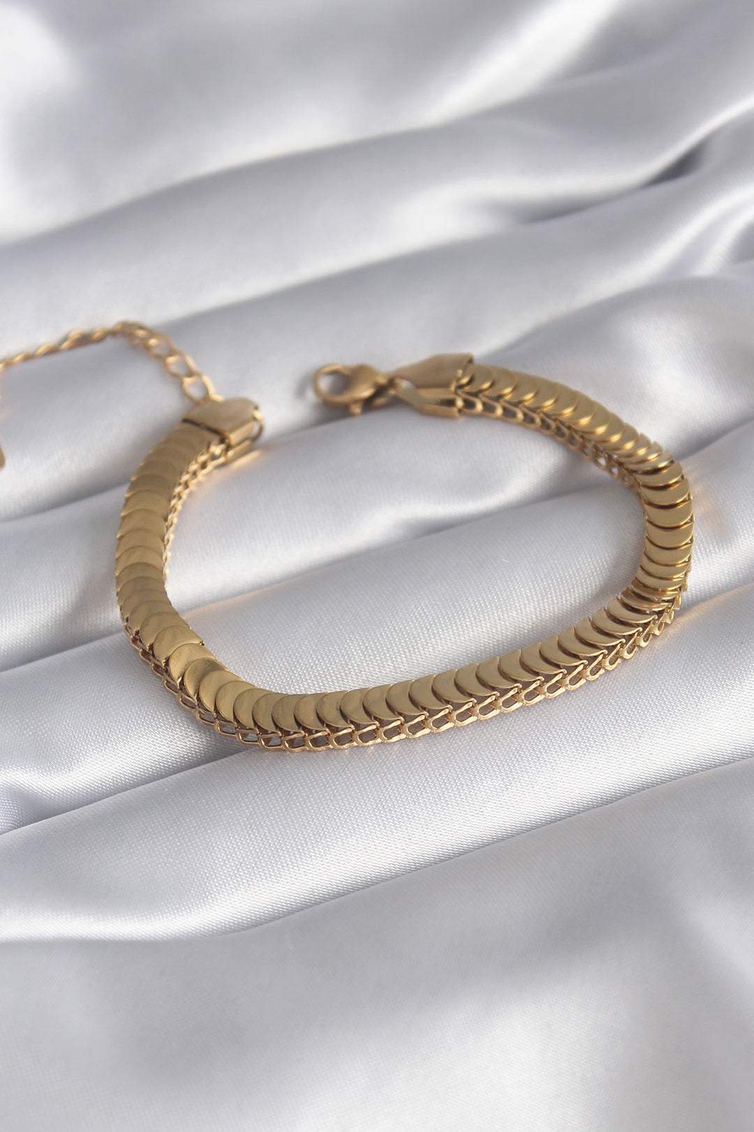 EBJ 316L Steel Gold Color Fishbone Chain Model Women's Bracelet - Babylon
