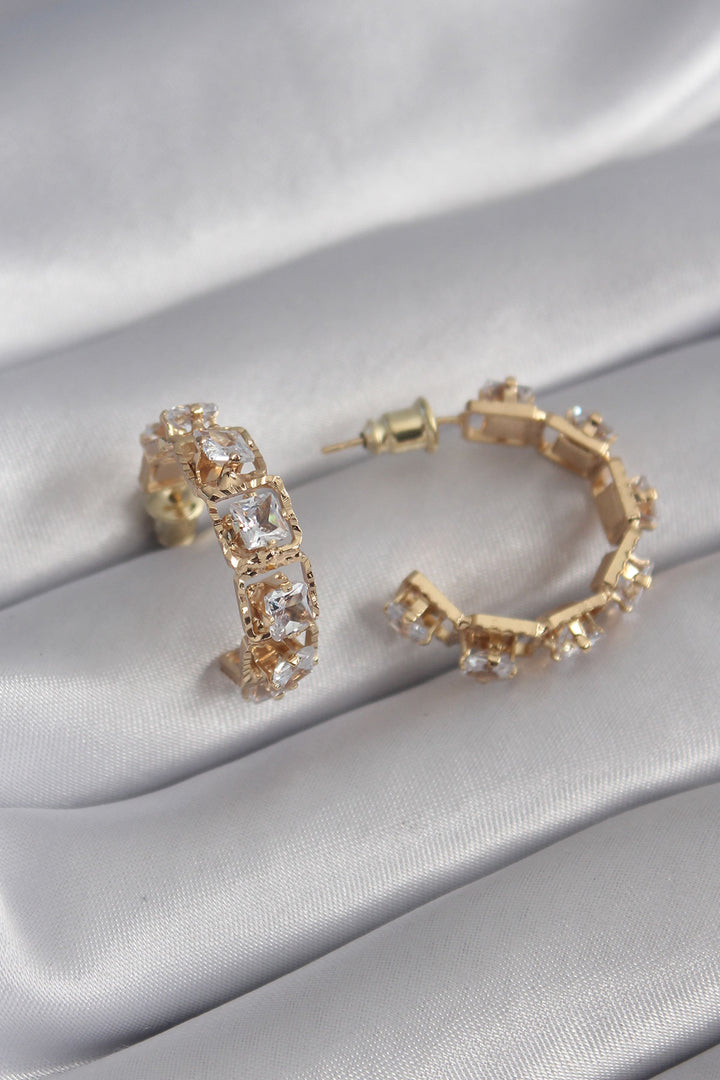 EBJ Silver Color Zircon Stone Ring Model Women's Earring - West Allis