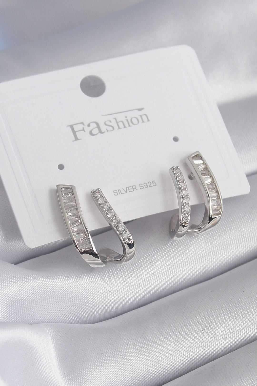 EBJ Rice Silver Color Zircon Stone Women's Earring - Mount Juliet