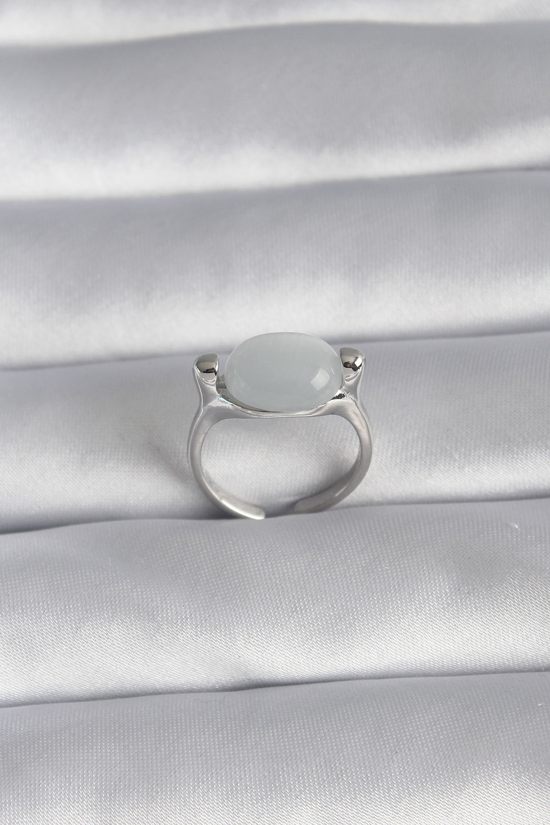 EBJ Rice Silver Color Mother of Pearl Women's Ring - Maisons-Alfort