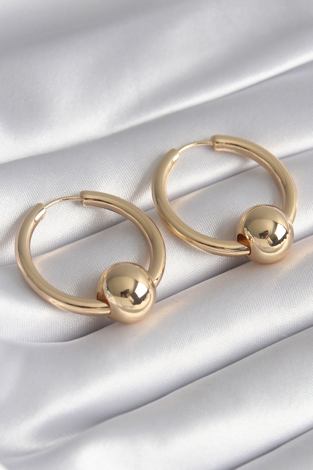 EBJ Gold Color Rice Ring Top Model Women's Earring - Šiauliai