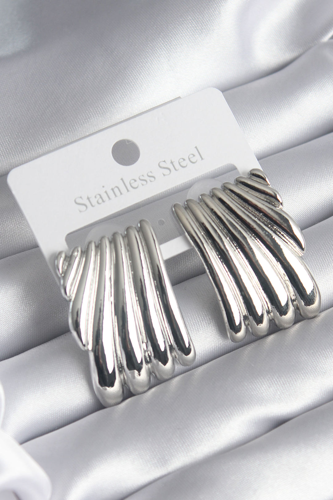 EBJ 316L Stainless Steel Silver Color Seashell Design Women's Earring - Alcoy