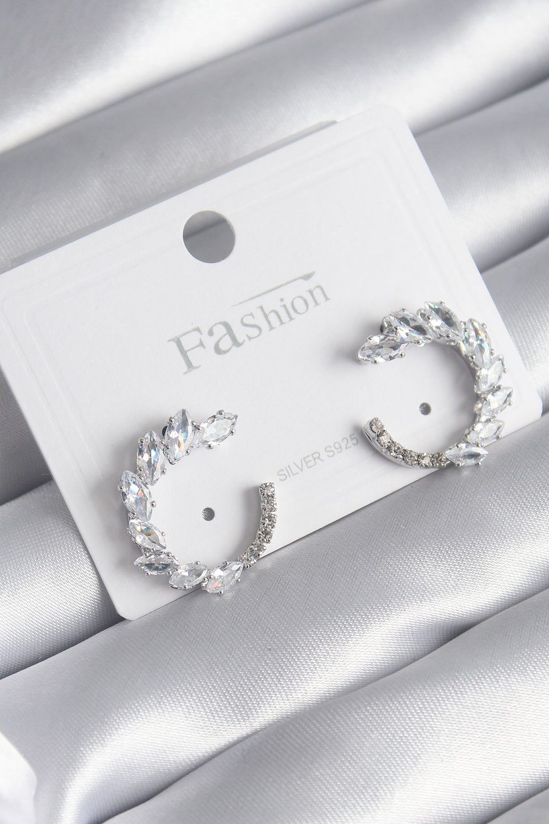 EBJ Rice Silver Color Zircon Stone Women's Earring - Mountain View