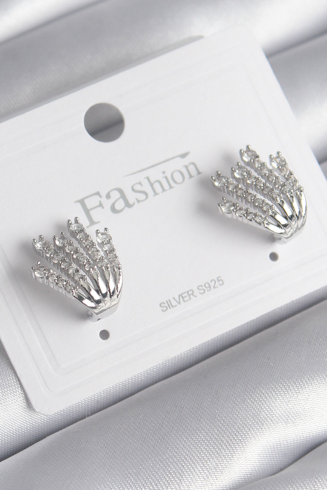 EBJ Rice Silver Color Zircon Stone Women's Earring - Jáltipan de Morelos