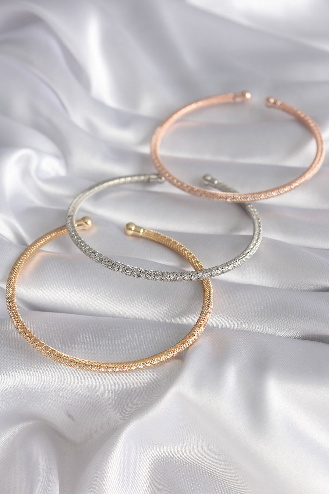 EBJ Rice Mix Color Wicker Model Zircon Stone Detail Women's Bracelet Set - Nashua