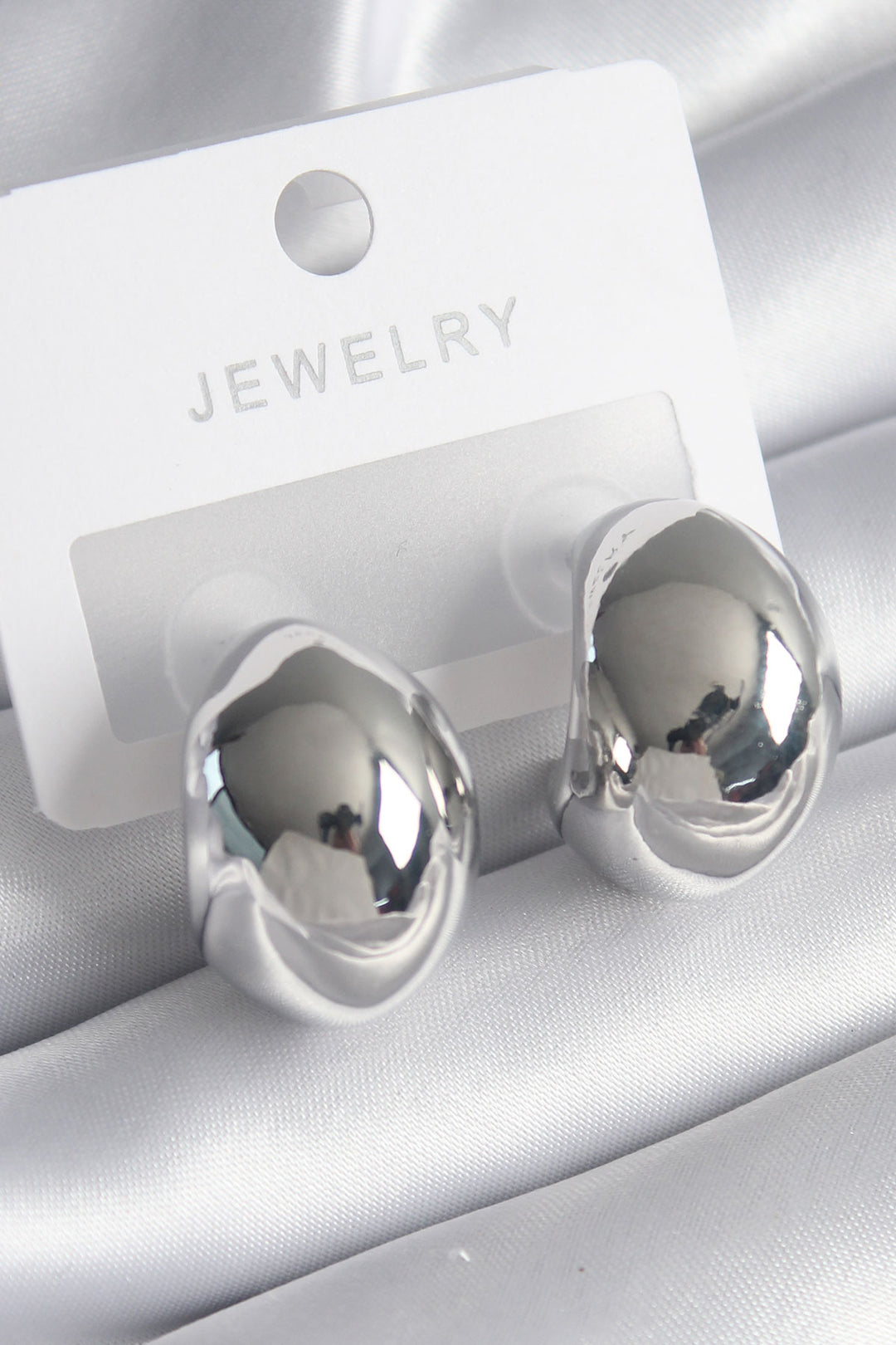 EBJ Rice Silver Color Ring Model Women's Earring - Pokrov