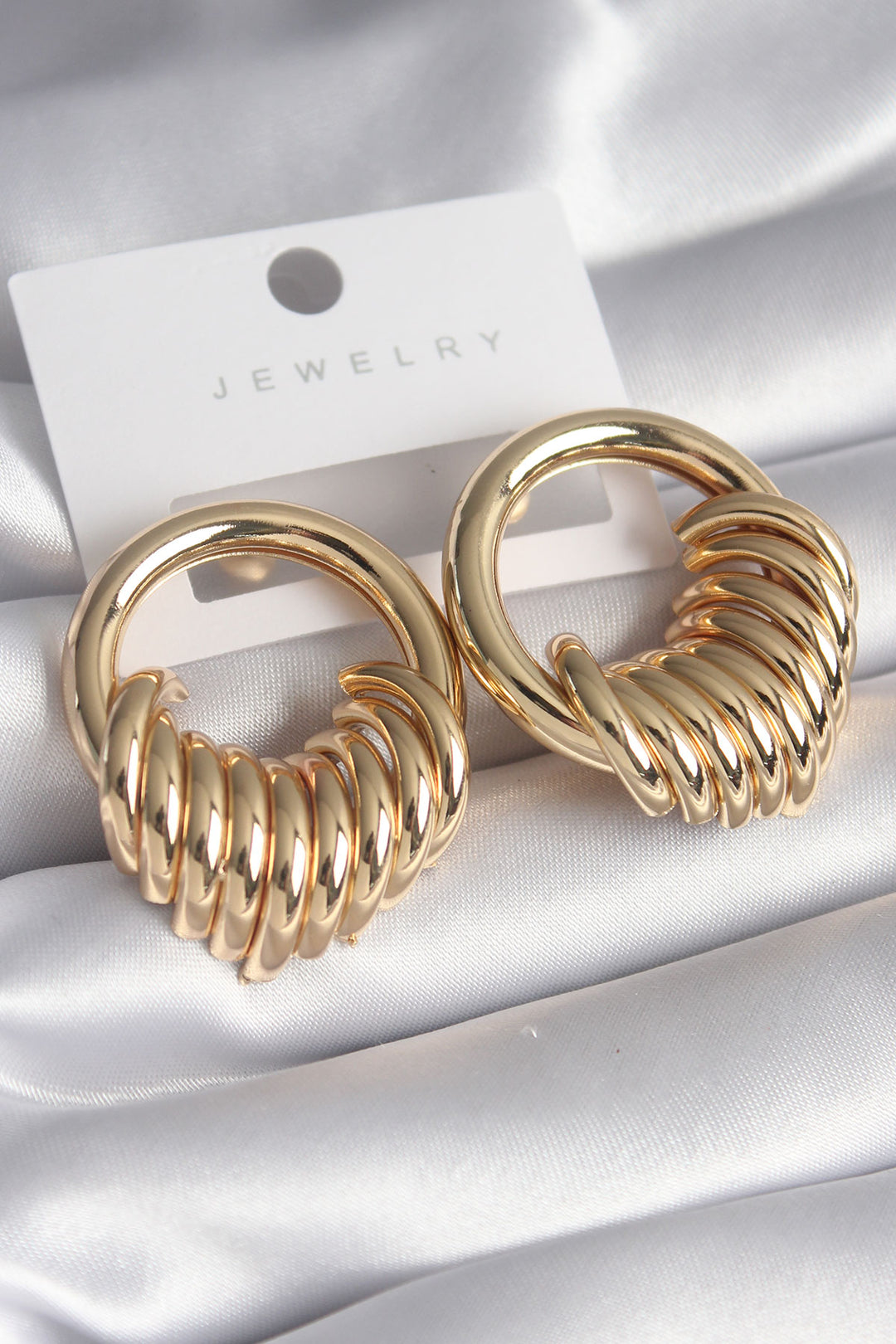 EBJ Gold Color Rice Spiral Model Women's Earring - Redding