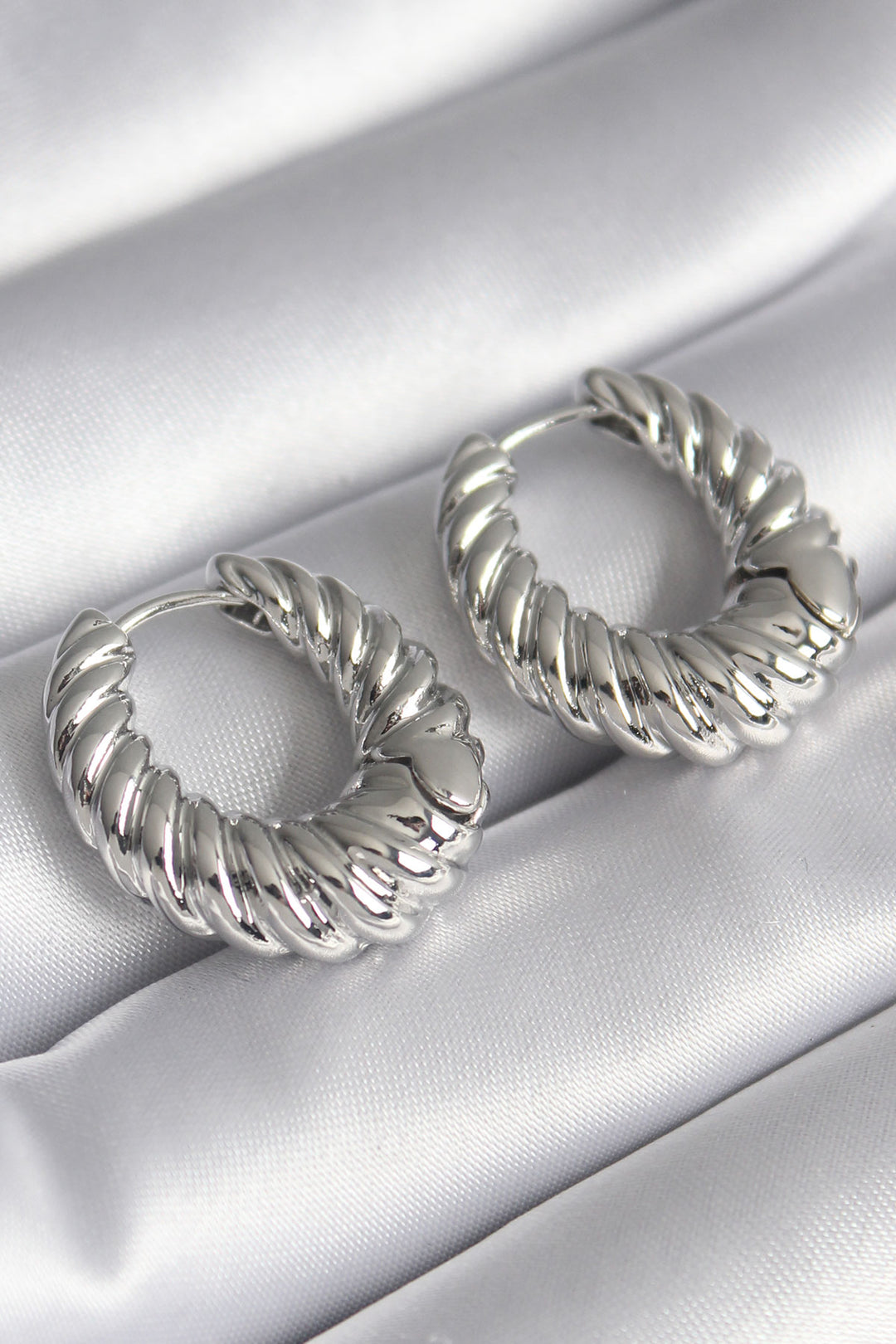 EBJ Rice Silver Color Ring Spiral Model Women's Earring - Baranavichy
