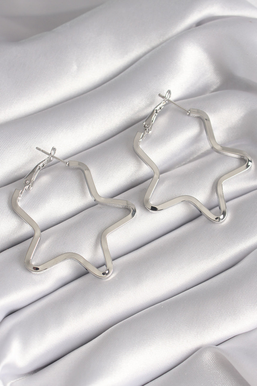 EBJ Rice Silver Color Star Pattern Women's Earring - Ixhuatlán de Madero