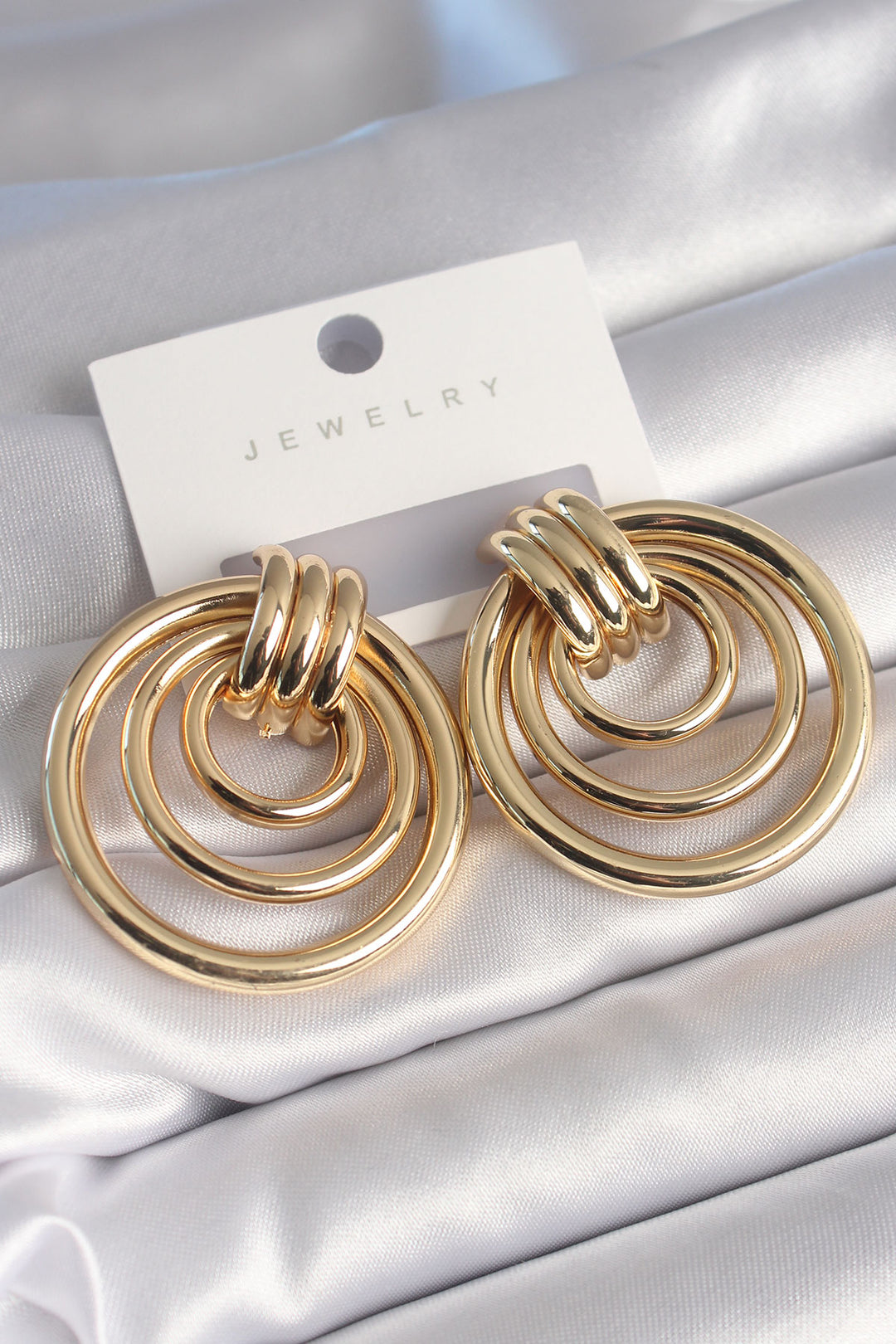 EBJ Gold Color Rice Ring Model Women's Earring - Boulogne-sur-Mer
