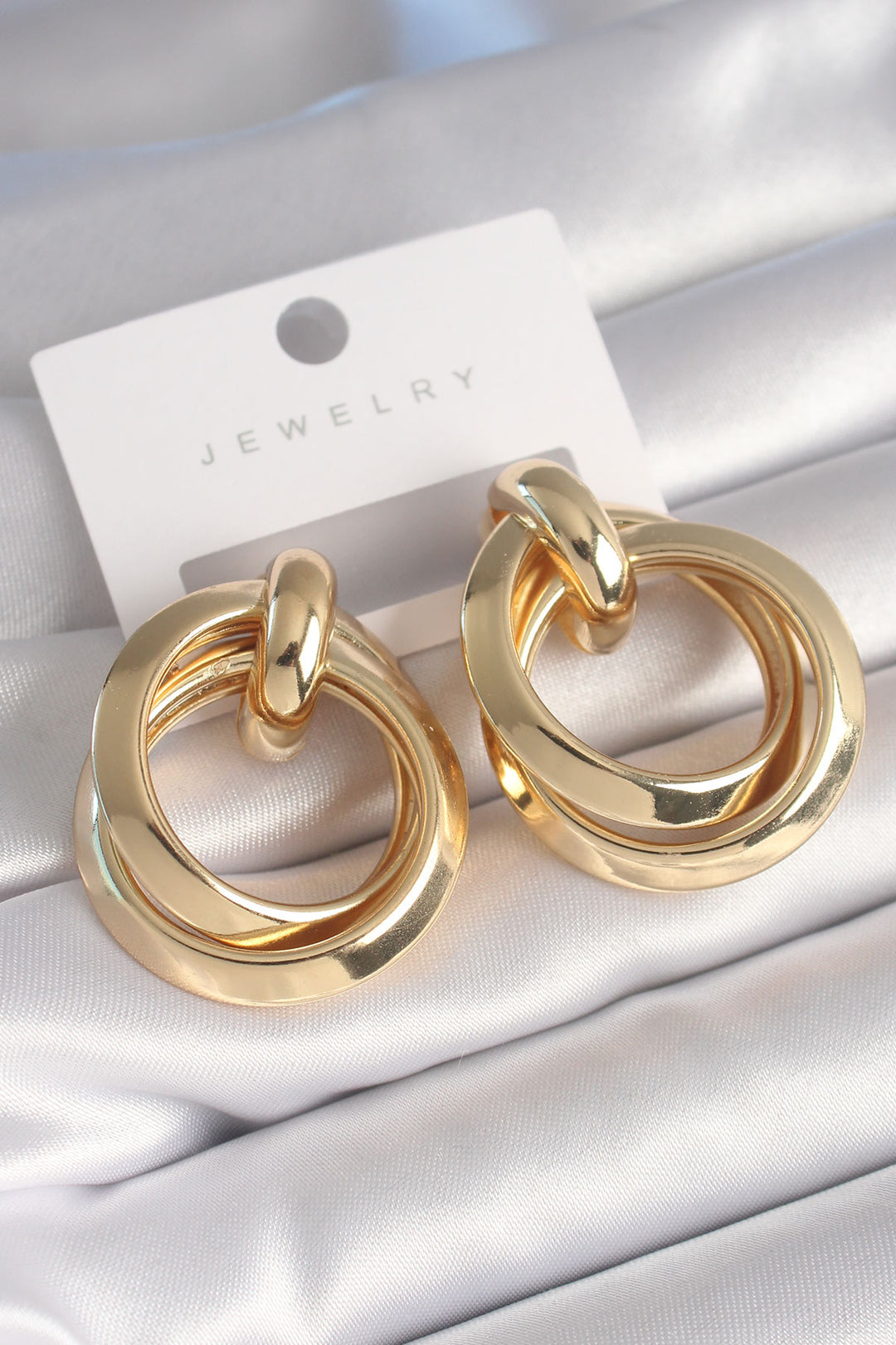 EBJ Gold Color Spiral Hoop Model Women's Earring - Renton