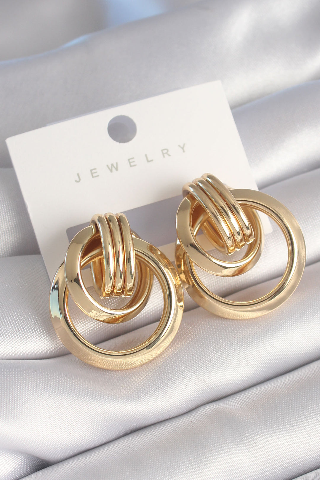 EBJ Gold Color Rice Ring Model Women's Earring - Majadahonda
