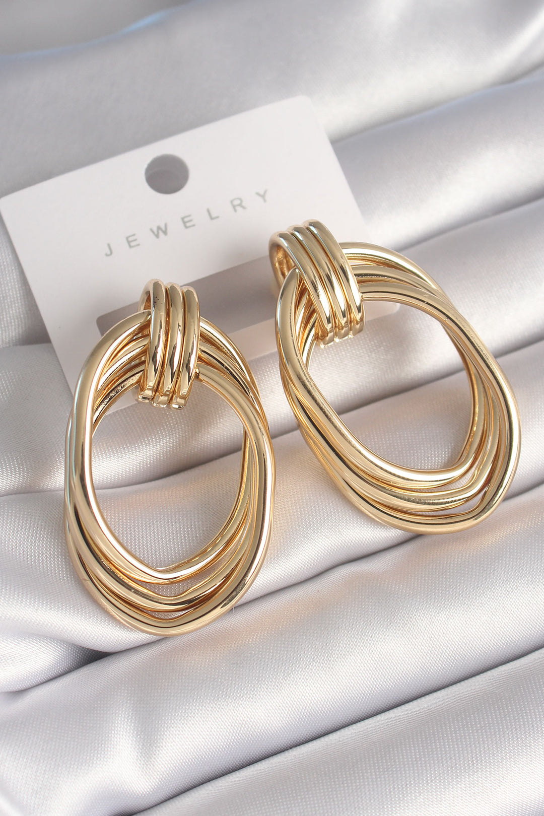 EBJ Gold Color Rice Oval Model Women's Earring - Aguadilla