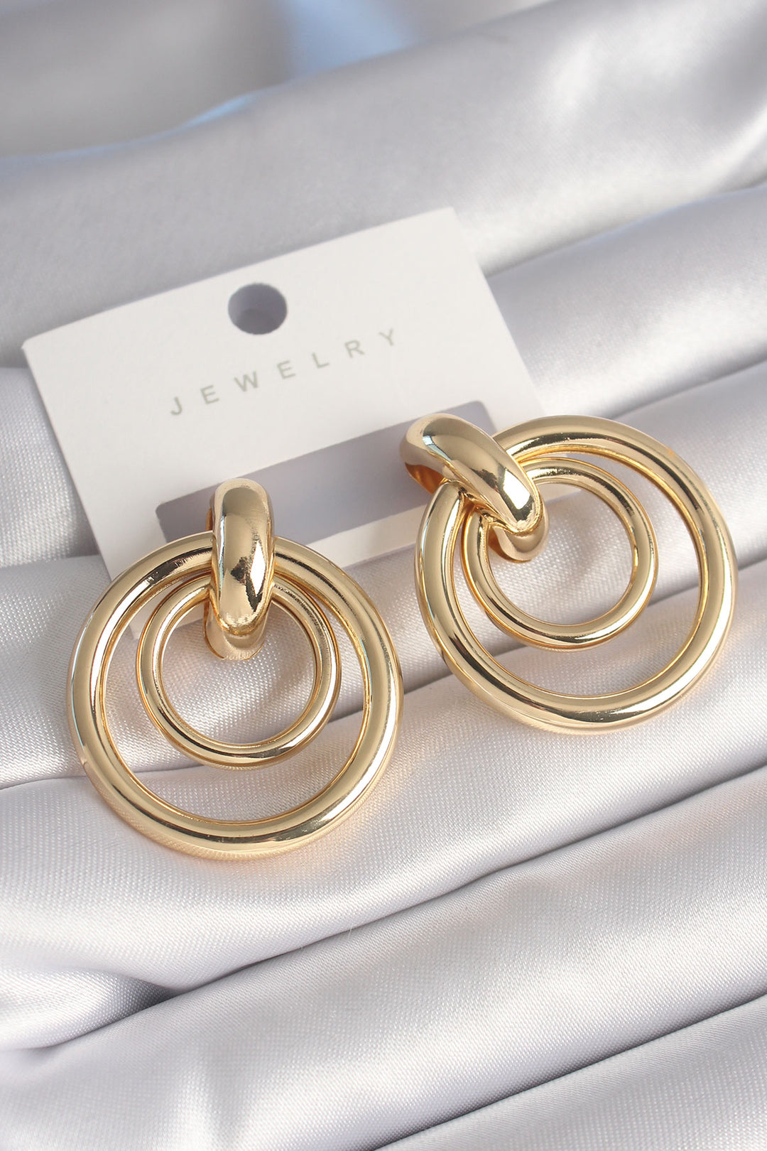 EBJ Gold Color Rice Ring Model Women's Earring - Carson City