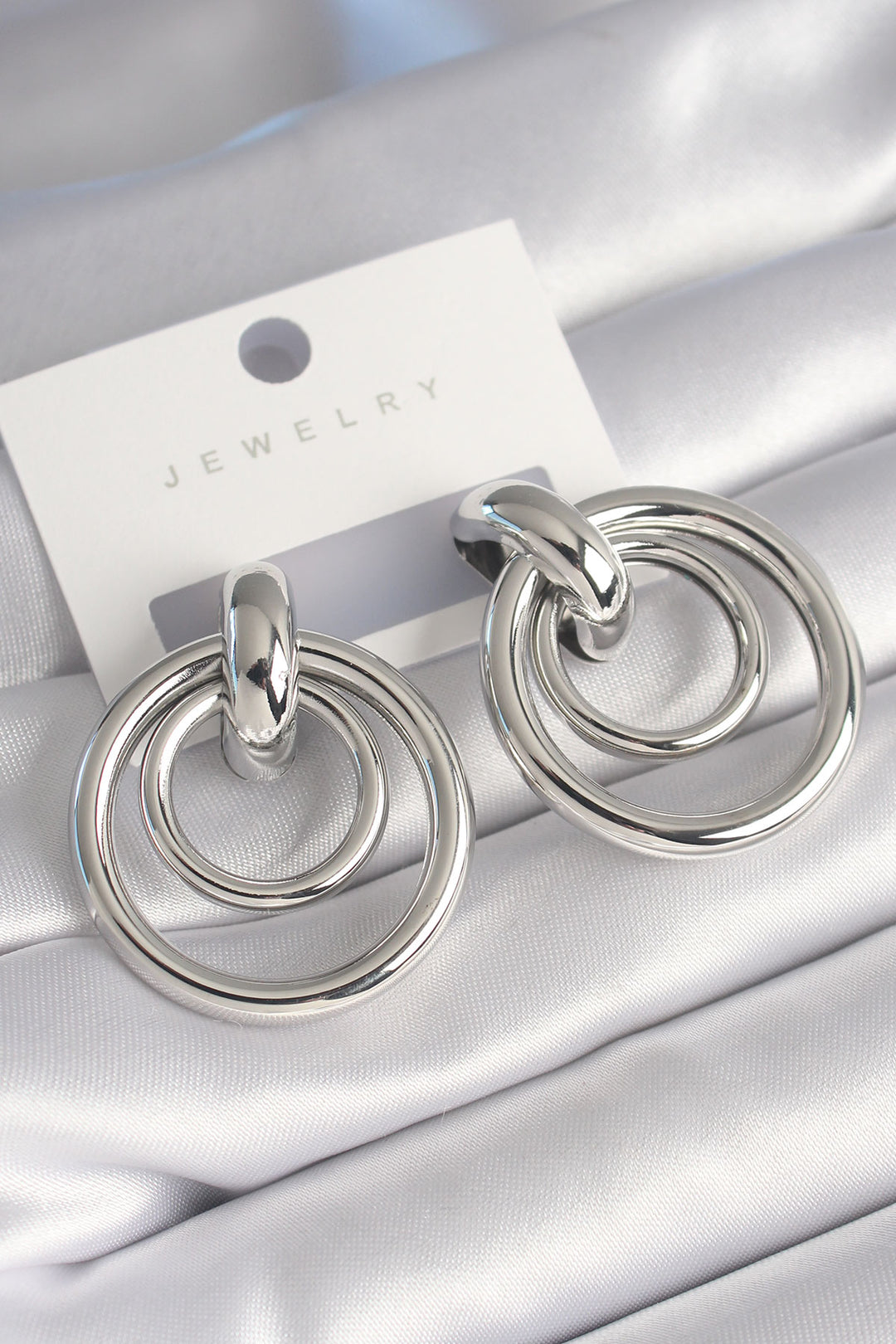 EBJ Rice Silver Color Ring Model Women's Earring - Whittier