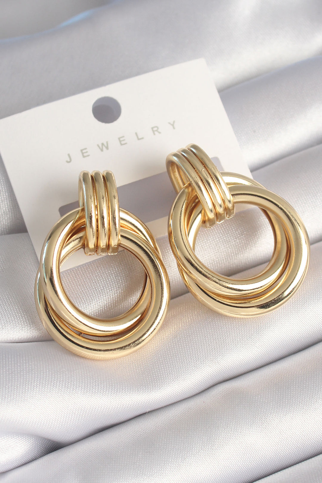 EBJ Gold Color Rice Ring Model Women's Earring - Kempen