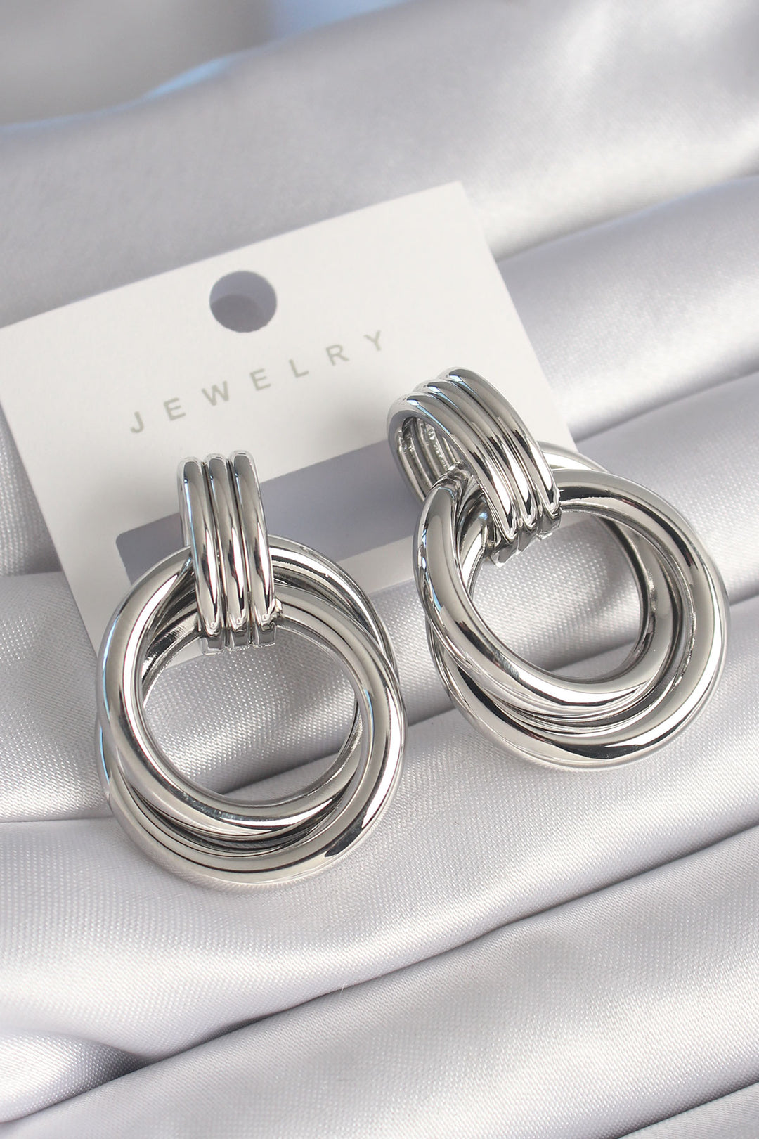EBJ Silver Color Ring Model Women's Earring - Kettering