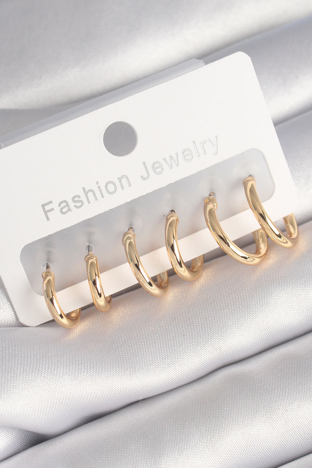 EBJ Rice Gold Color Thin Ring Model Women's Earring Set - Würselen