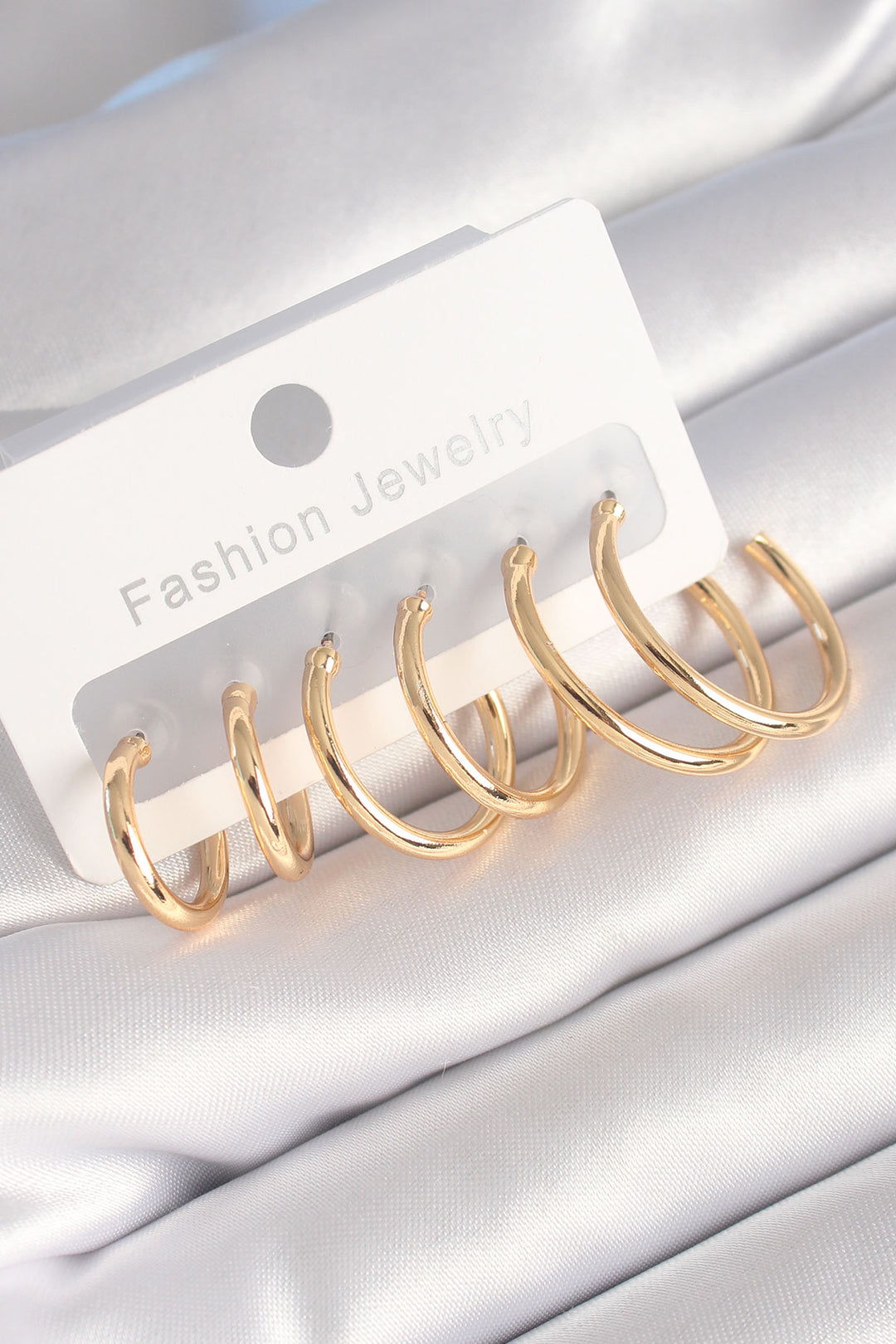 EBJ Gold Color Rice Ring Model Women's Earring Set - Deltona