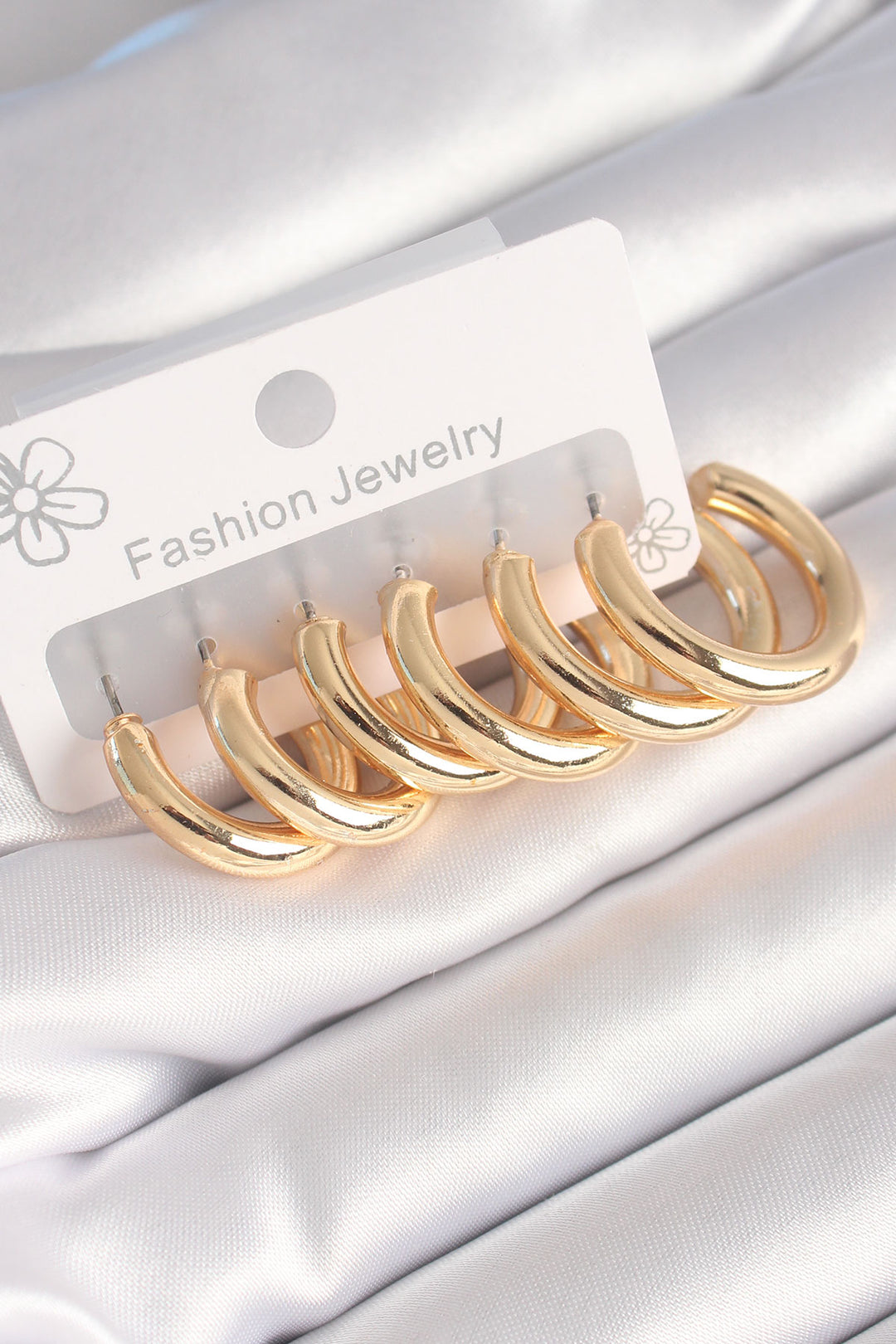 EBJ Rice Gold Color Thick Ring Model Women's Earring Set - West Palm Beach