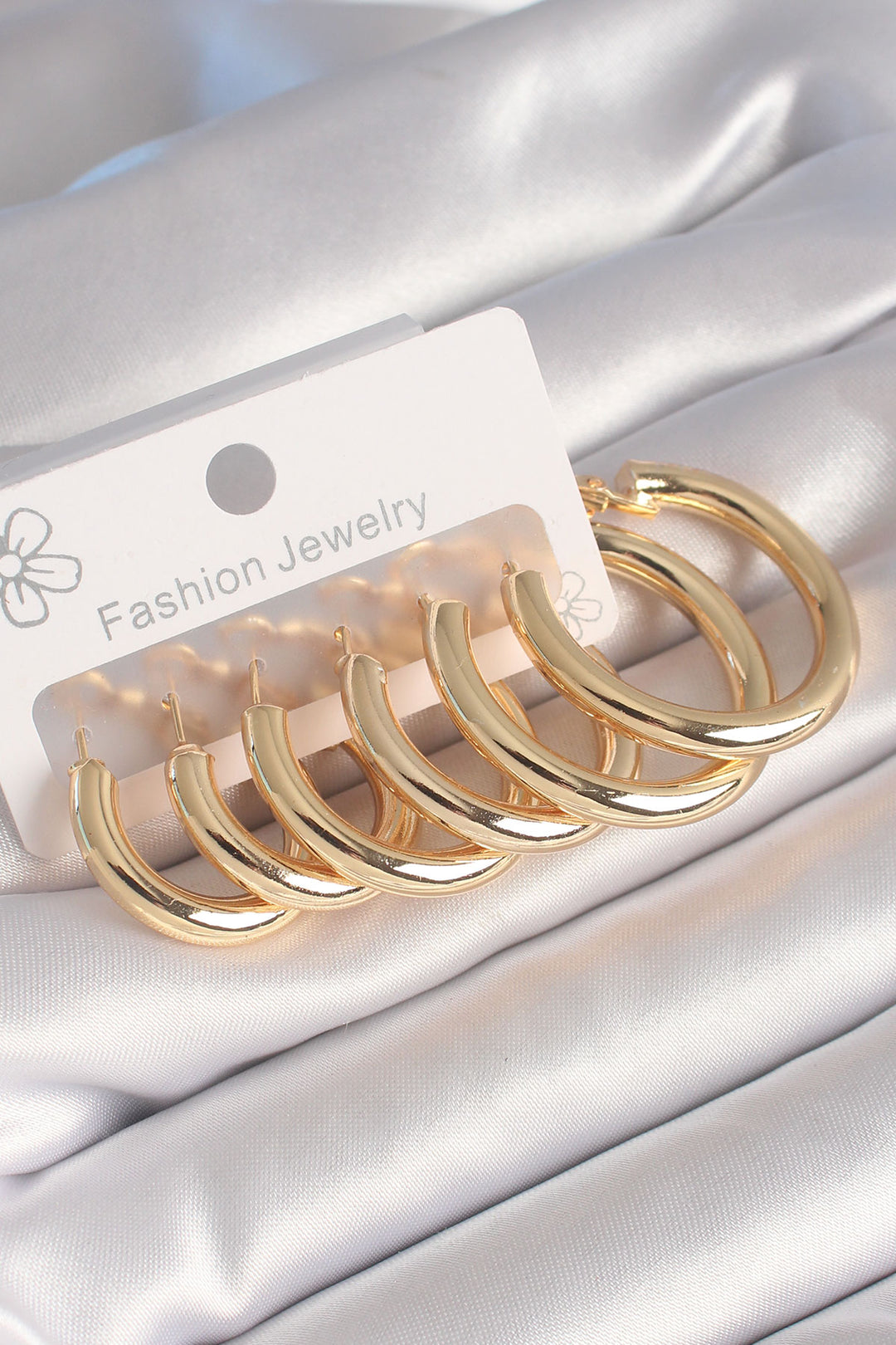 EBJ Gold Color Rice Ring Model Women's Earring Set - Carlsbad