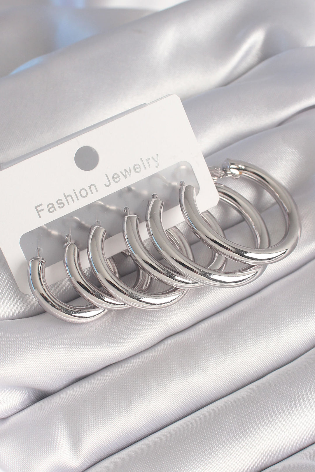 EBJ Rice Silver Color Ring Model Women Earring Set - Manhattan