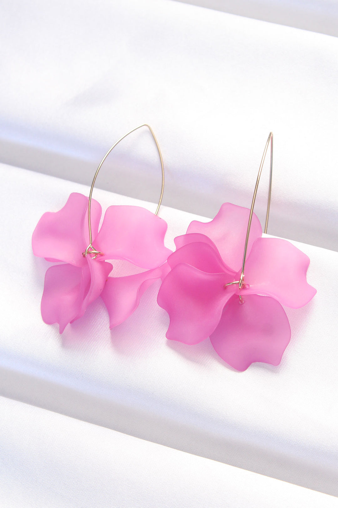 EBJ Fuchsia Color Flower Earrings - La Spezia
