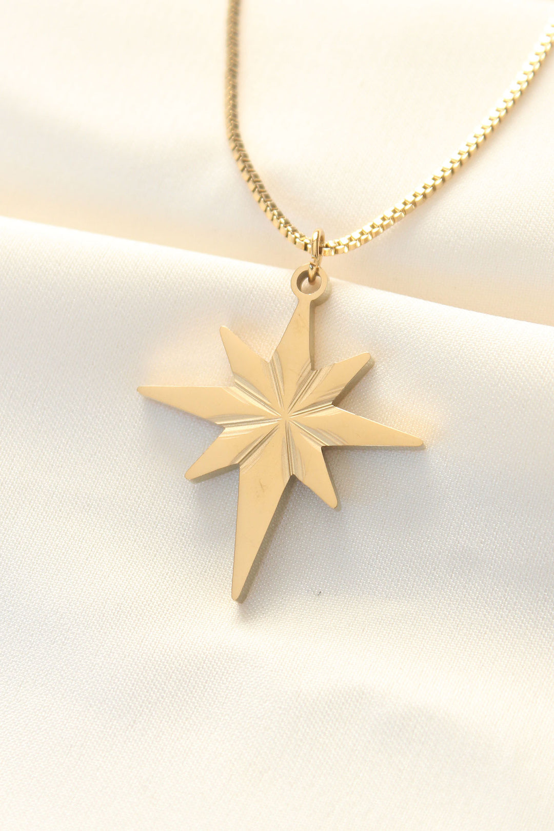 EBJ 316L Steel Gold Color North Star Necklace - Unna