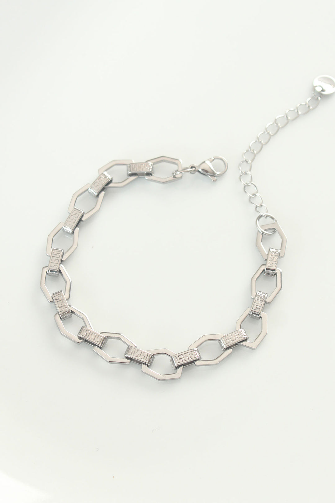 EBJ 316L Stainless Steel Silver Color Geometric Chain Bracelet - Minnetonka