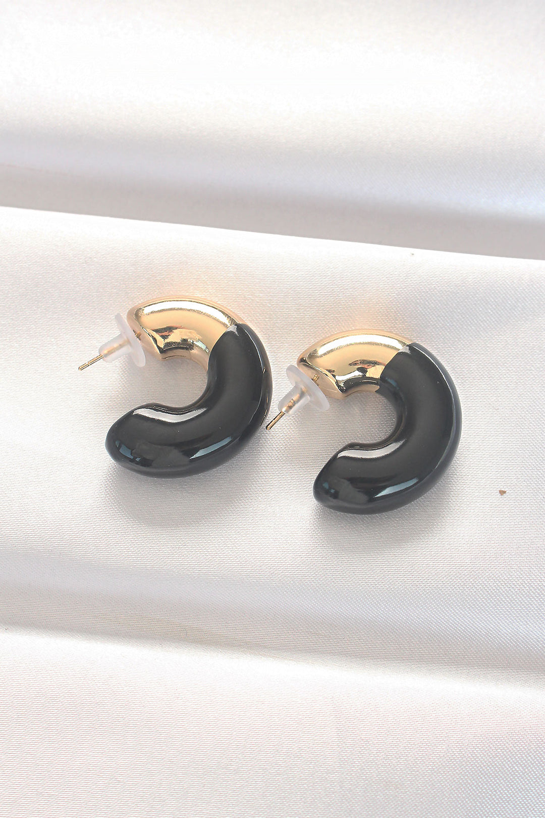 EBJ CCB Black Gold Two-Tone Earrings - Mechelen-aan-de-Maas