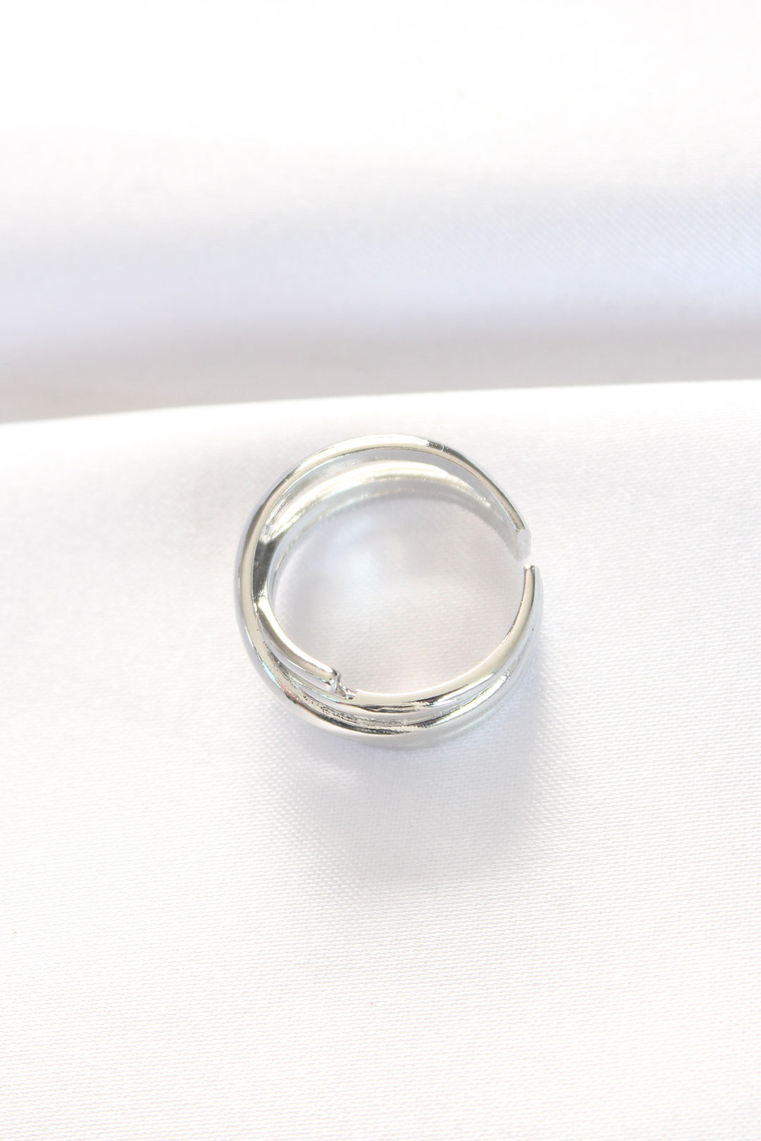 EBJ Thick Silver Color Adjustable Ring - Gjilan