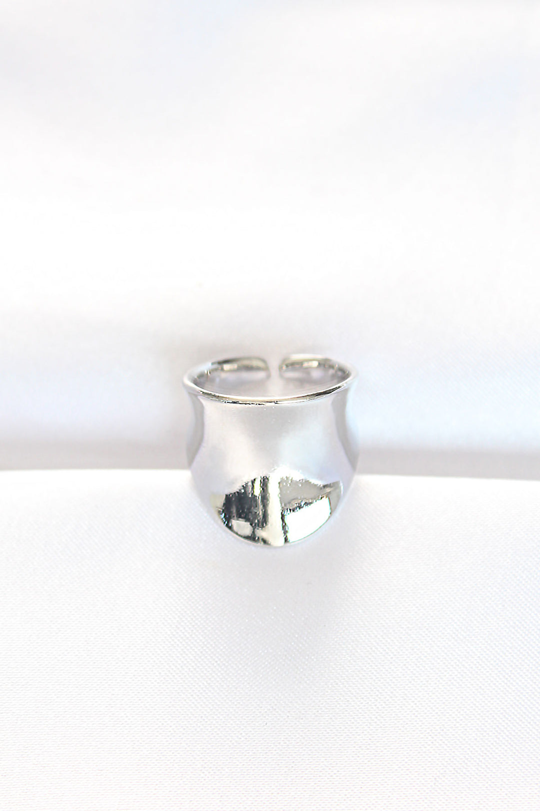 EBJ Silver Color Adjustable Curved Mirror Ring - Lakewood