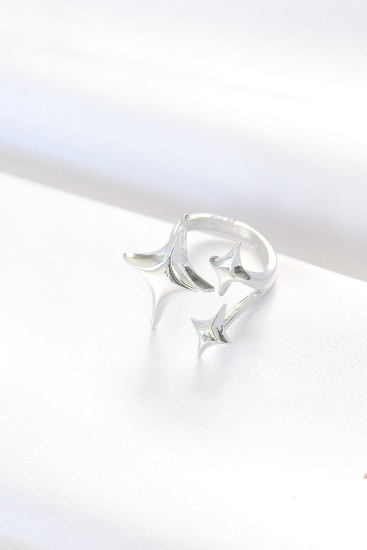 EBJ Silver Color 3-Piece North Star Adjustable Ring - Cananea
