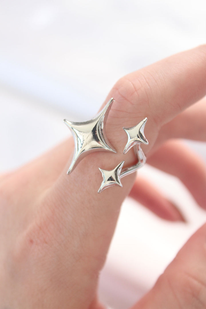 EBJ Silver Color 3-Piece North Star Adjustable Ring - Cananea
