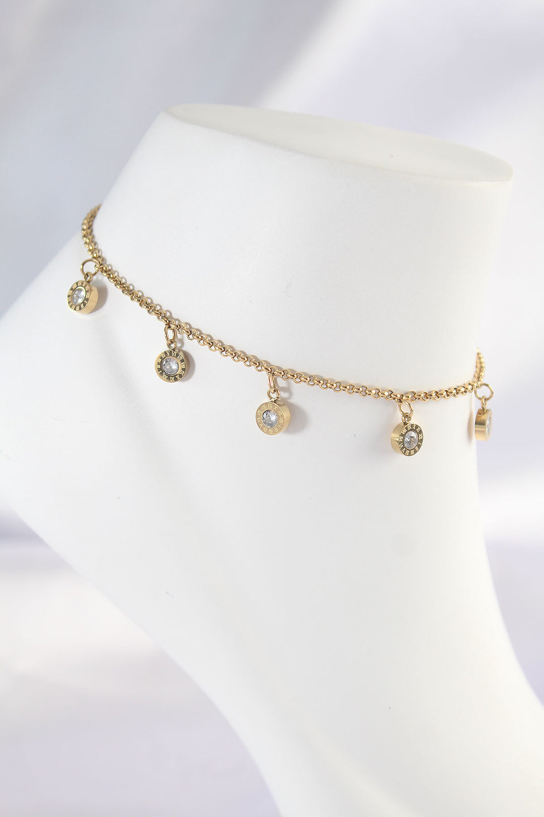 EBJ 316L Steel Gold Color Minimal Cartier Model Anklet - Guamúchil