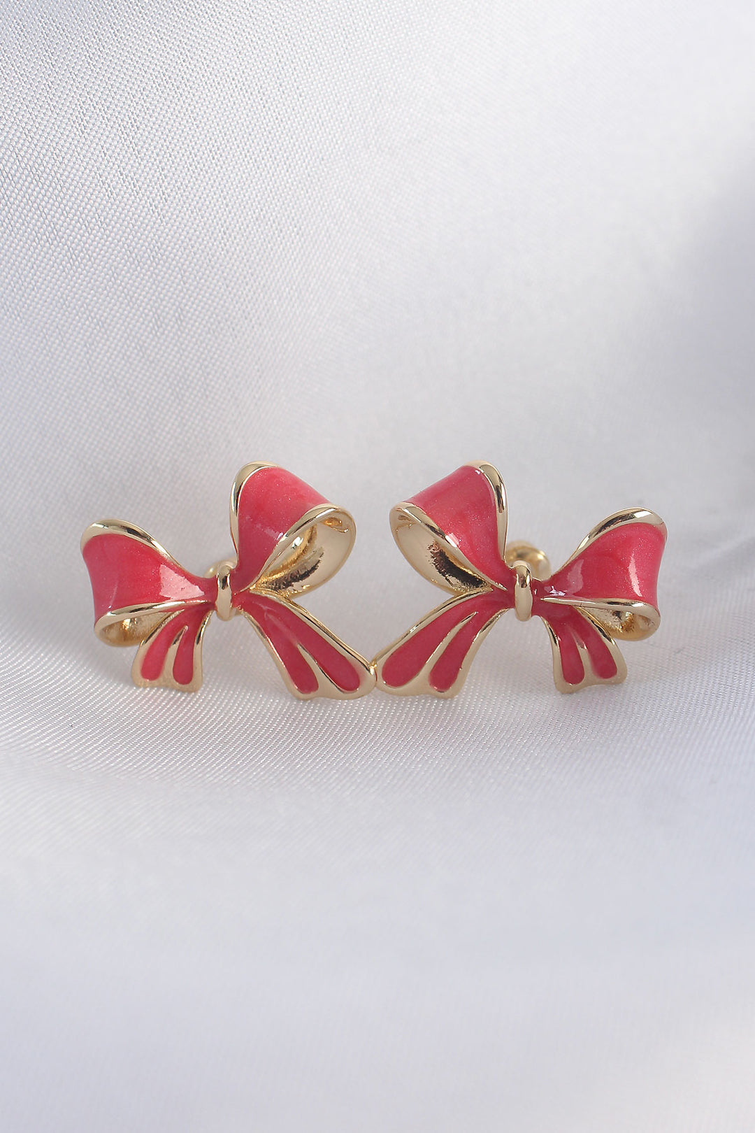 EBJ Rice Pink Color Bow Earrings - Bloomington
