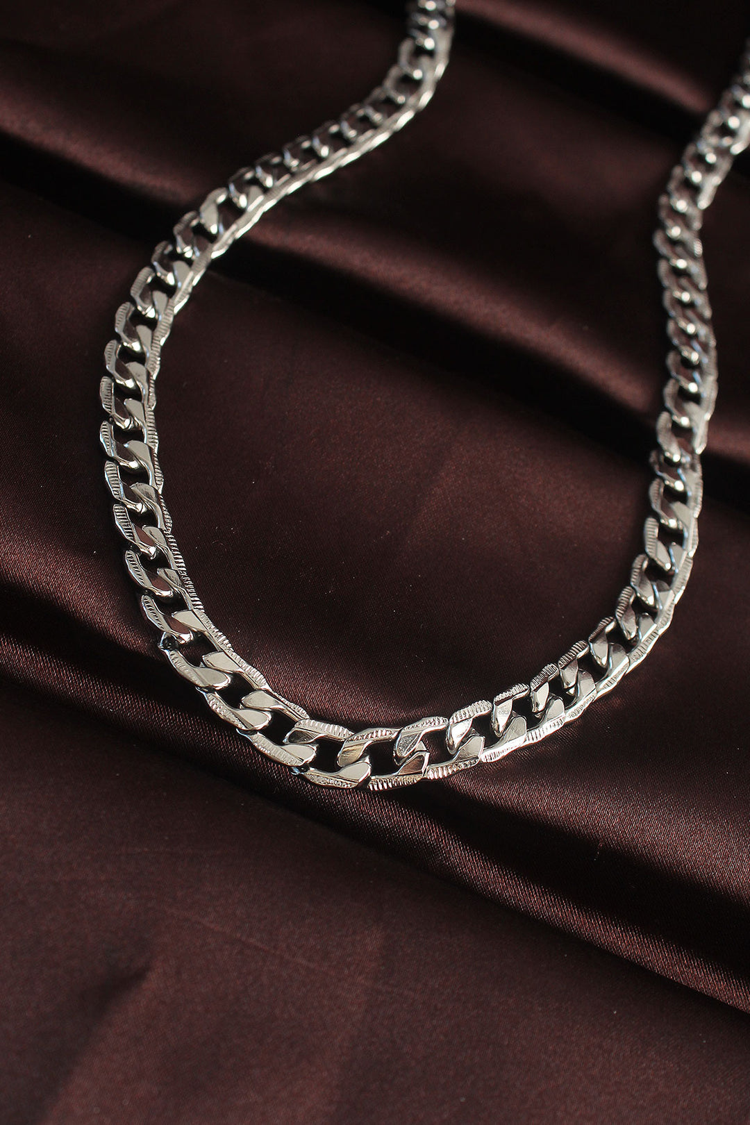 EBJ 316L Stainless Steel Silver Color Thick Chain Men's Necklace - Leyland