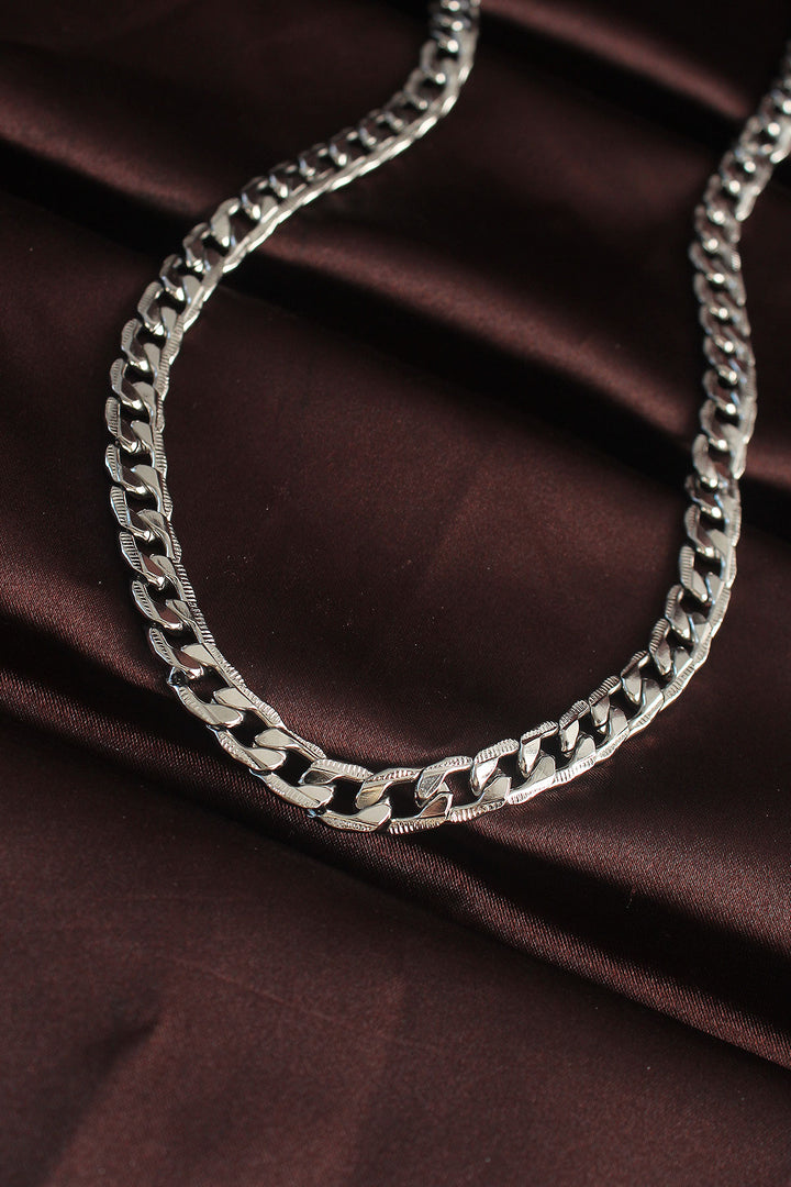 EBJ 316L Stainless Steel Silver Color Thick Chain Men's Necklace - Leyland