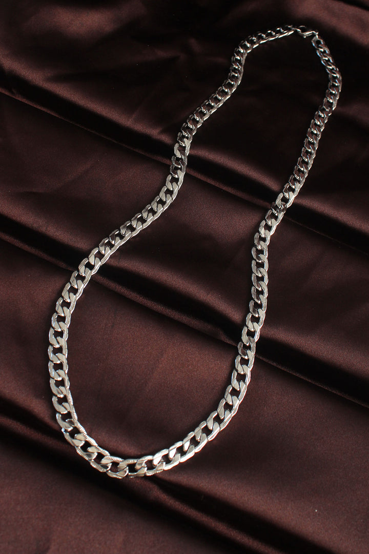 EBJ 316L Stainless Steel Silver Color Thick Chain Men's Necklace - Leyland