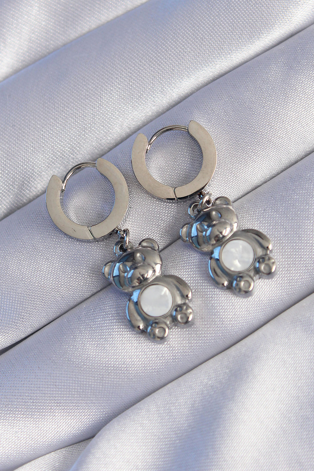 EBJ 316L Stainless Steel Silver Color Teddy Model Earring - Aulnay-sous-Bois