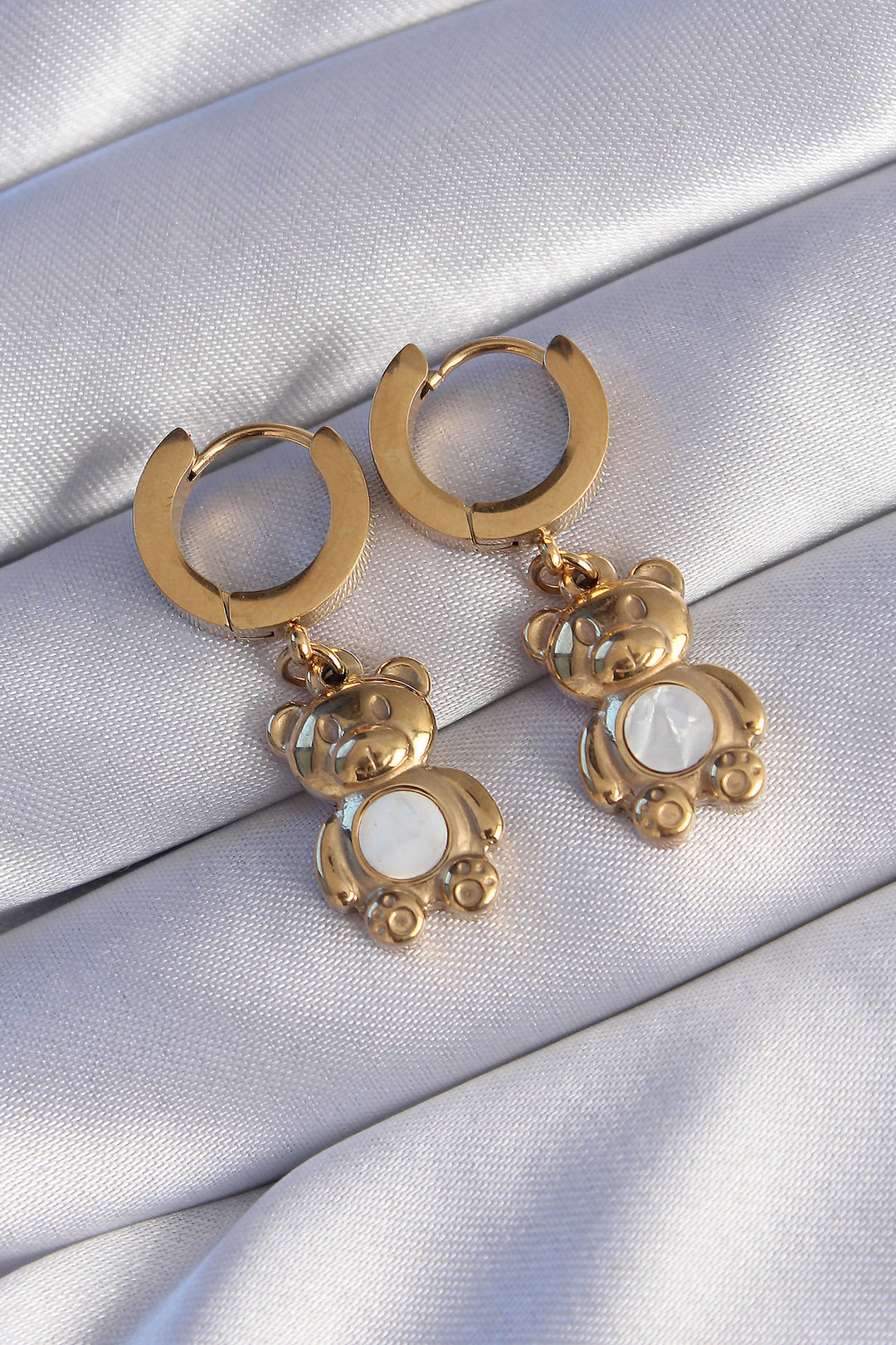 EBJ 316L Steel Gold Color Teddy Model Earring - Juventino Rosas