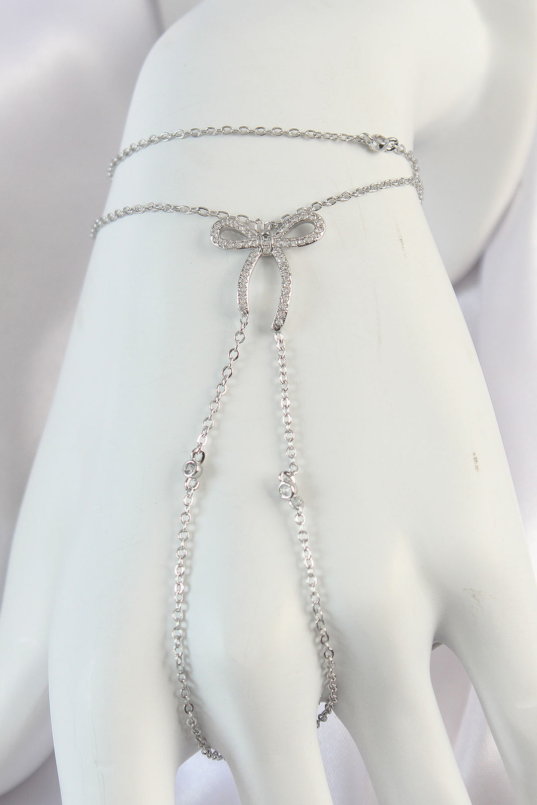 EBJ 316L Steel Silver Color Zircon Stone Bow Design Şahmeran - Quartu Sant’Elena