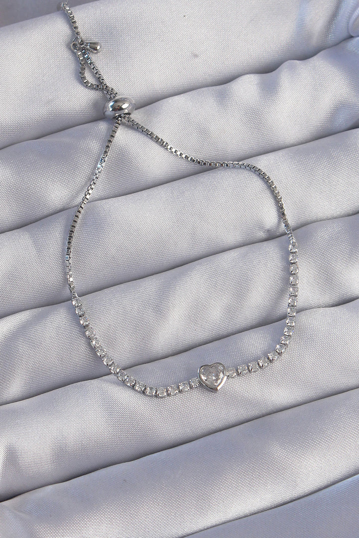 EBJ Rice Silver Color Zircon Stone Charm Model Elevator Bracelet - Kropyvnytskyi