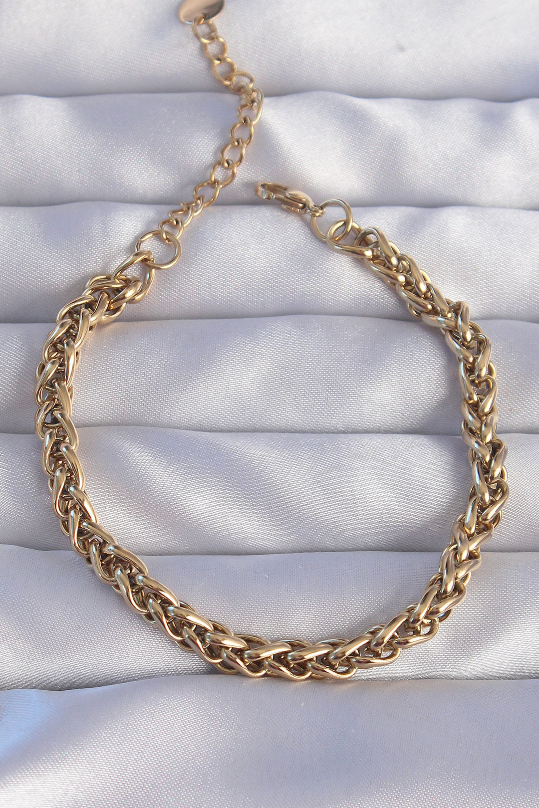 EBJ 316L Steel Gold Color Twisted Chain Bracelet - Deinze