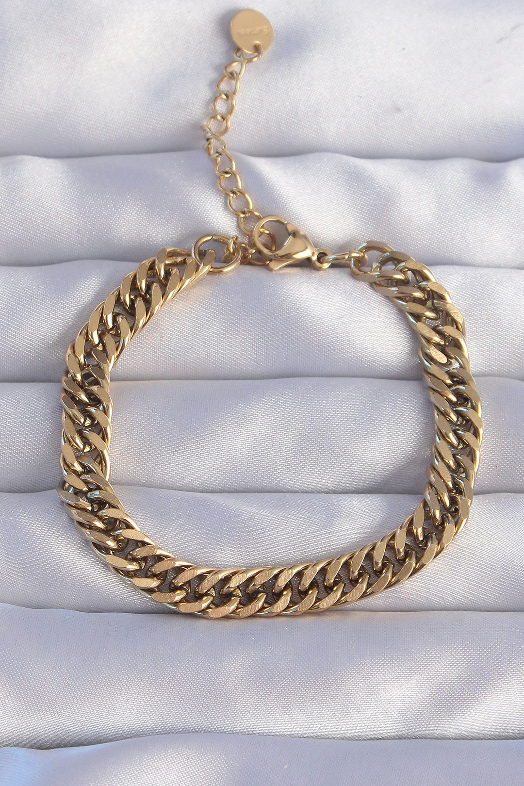 EBJ 316L Steel Gold Color Tight Weave Classic Chain Bracelet - Southampton