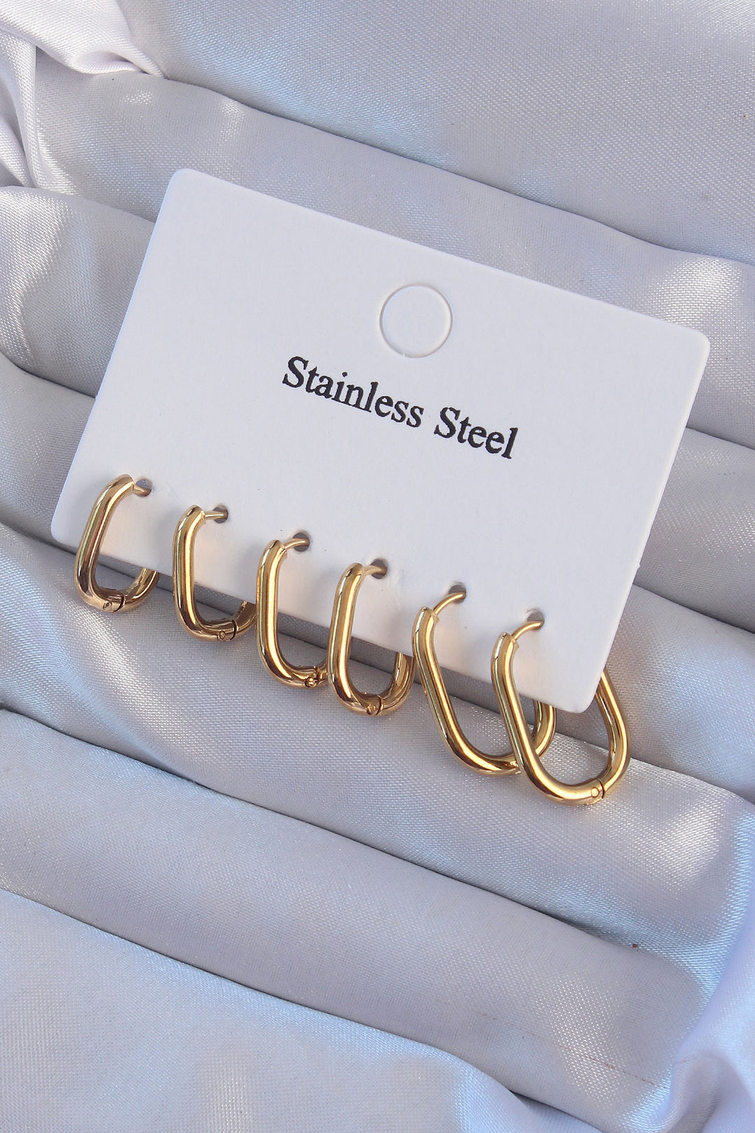 EBJ 316L Steel Gold Color Geometric Earring Set - Mechelen