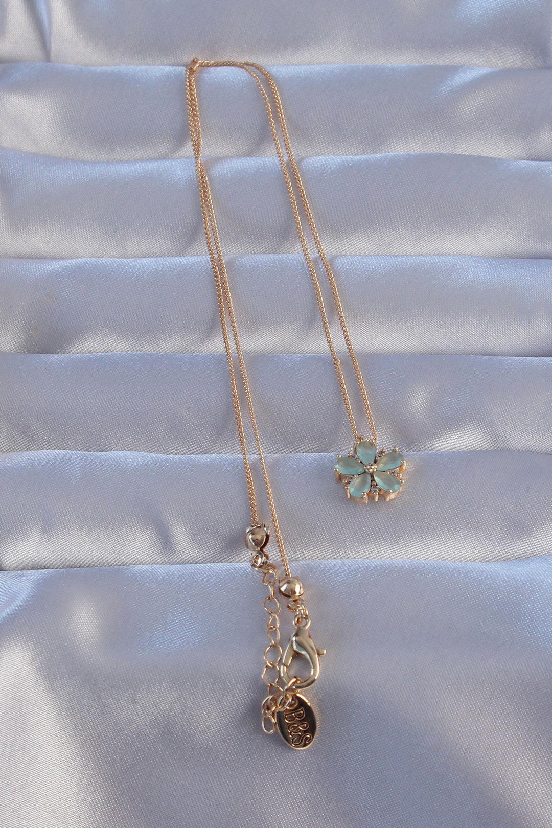 EBJ Rice Gold Color Green Zircon Stone Daisy Necklace - Mitrovicë